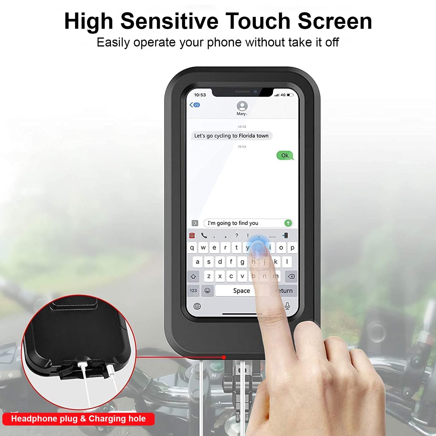 Universal 360 Rotation Bike Waterproof Cell Phone Holder