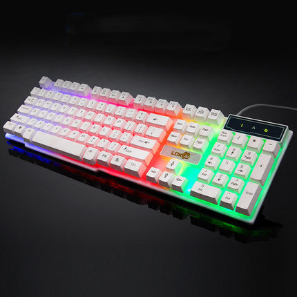 Colorful backlight suspended key mechanical keyboard