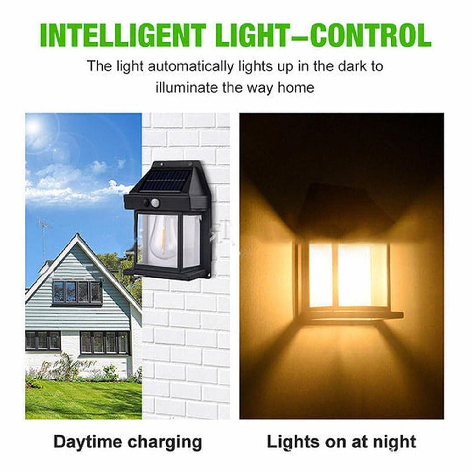 Smart Solar Wall Light – No Wiring, No Bills, Just Automatic Night Light!