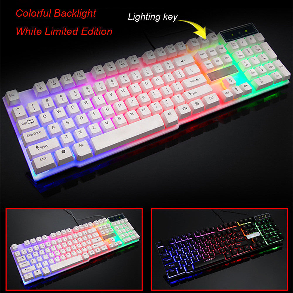 Colorful backlight suspended key mechanical keyboard