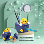 3-in-1 Kids LED Table Lamp with Pen Holder & Sharpener – Cute Cartoon Night Light