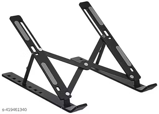 Ergonomic Adjustable Metal Laptop Stand – Foldable & Ventilated for Desk (Fits up to 15.6” Laptops)