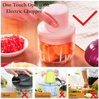 USB Mini Electric Garlic Chopper – One-Touch Rechargeable Food Cutter - KolorFish