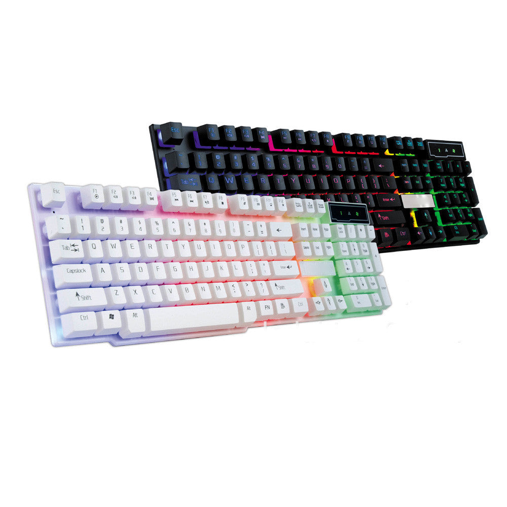 Colorful backlight suspended key mechanical keyboard
