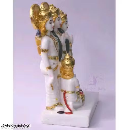 Divine Ram Darbar Statue | Marble Look Resin Idol for Home Temple