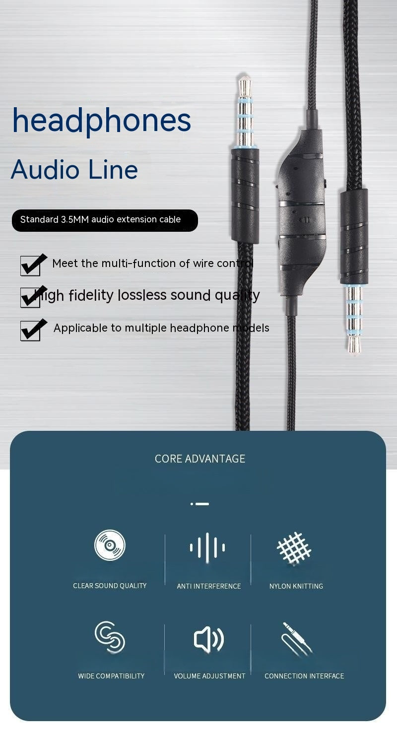 Audio Cable Applicable G633 G635 G933 G935 Headset For Gaming