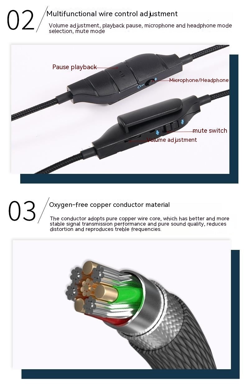 Audio Cable Applicable G633 G635 G933 G935 Headset For Gaming