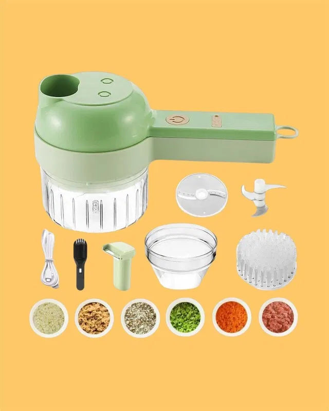 4 in 1 Portable Electric Vegetable Cutter Set.