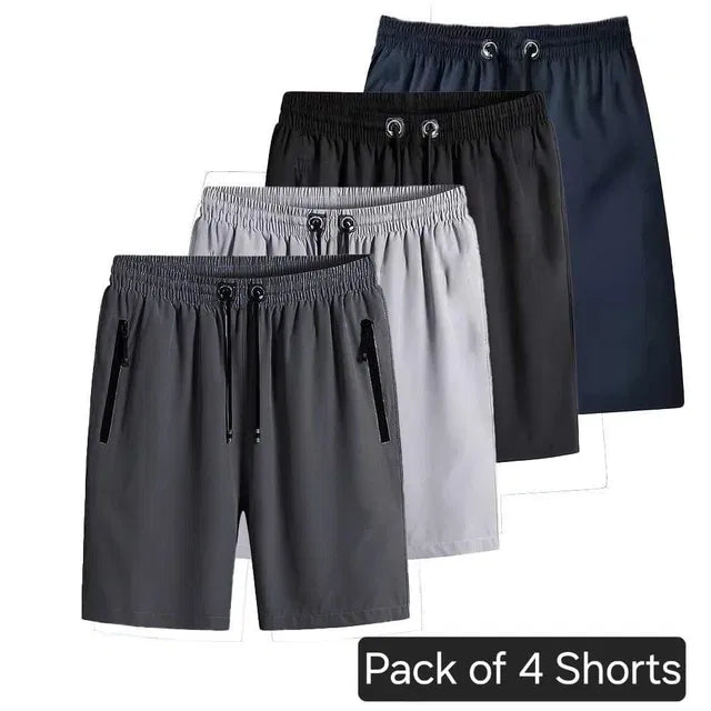 Combo of 4 Men's Premium Stretchable Cotton Shorts – Soft, Breathable & Perfect Fit