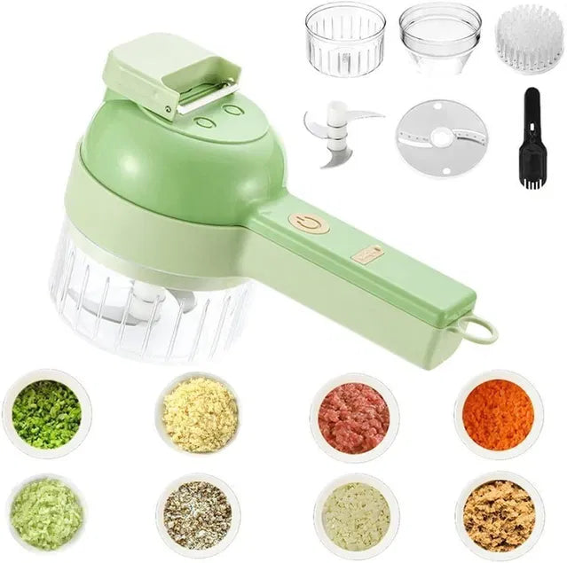 4 in 1 Portable Electric Vegetable Cutter Set.