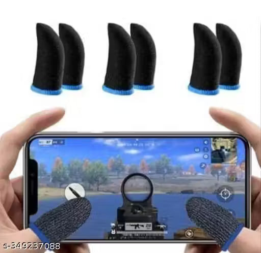 6pcs Pro Gaming Finger Sleeves – Sweat-Proof & Smooth Touch for PUBG, Free Fire, BGMI