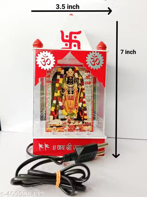 Ayodhya Ram Mandir Statue with LED Light | Home Temple & Decor