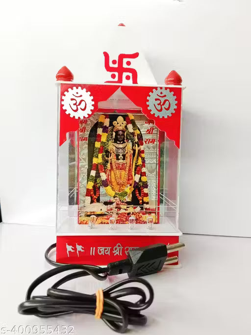 Ayodhya Ram Mandir Statue with LED Light | Home Temple & Decor