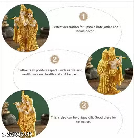 Divine Radha Krishna Idol | Polyresin Showpiece & Gift